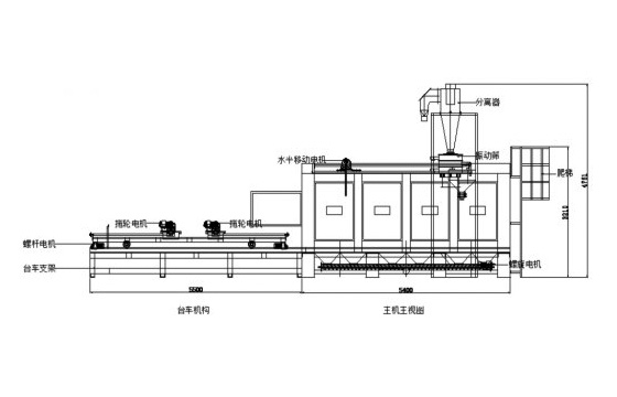 XT-5014-8A托轮式自动喷砂机